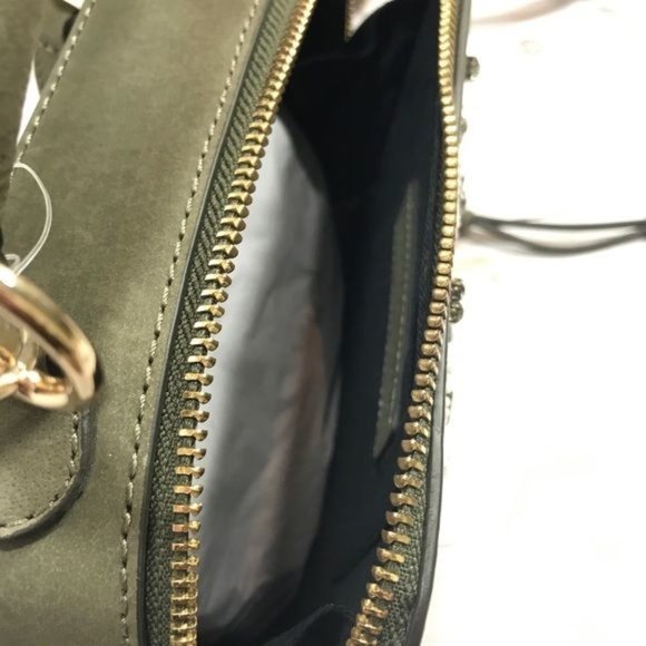 REBECCA MINKOFF Stargazing Beaded Rhinestone Suede Box Bag in Olive - Picture 6 of 8